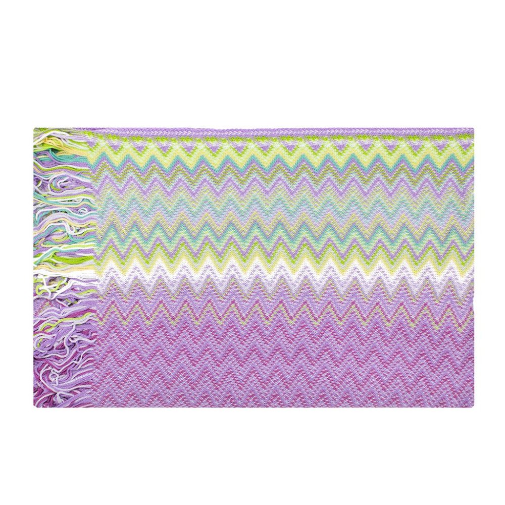 Missoni Women's Cotton Zig-Zag Scarf Shawl Sarong Wrap Pink Green